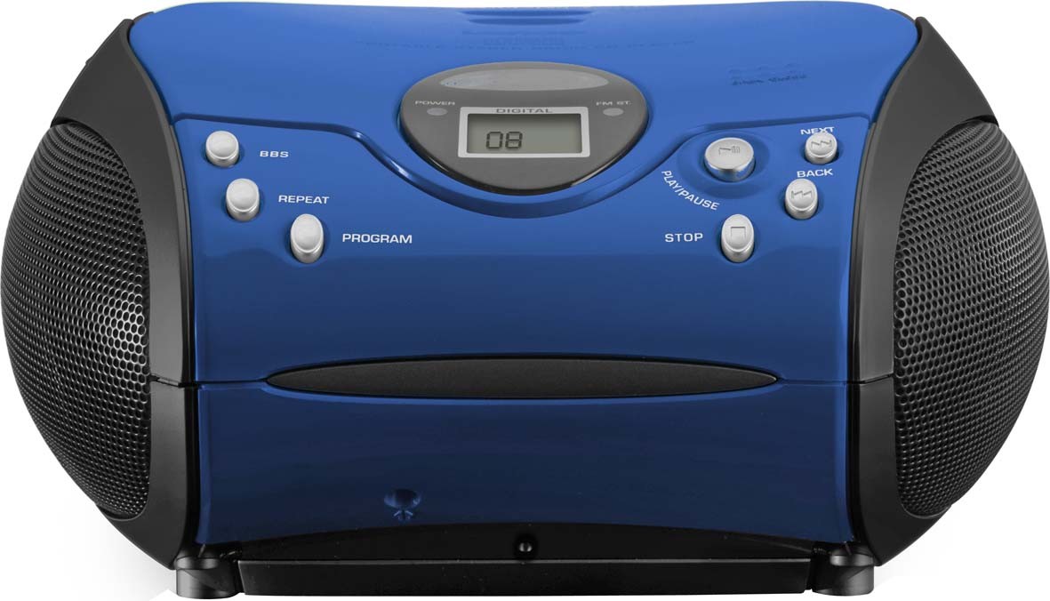 Webshop UKW-Radio stereo,blau/schwarz | E-PARTNER blue/black SCD-24 m.CD LENCO
